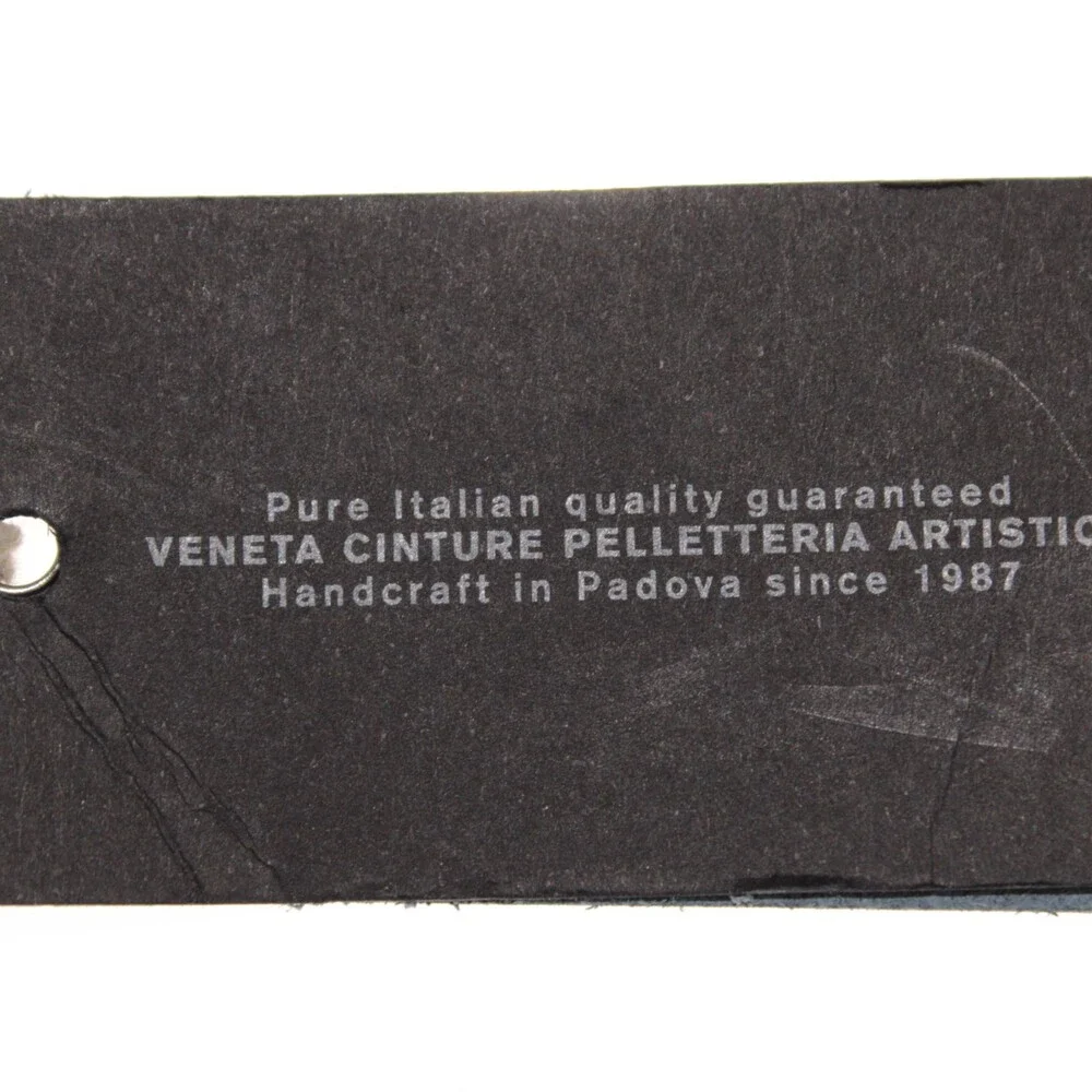 Veneta Cinture NWT Classic Belt Size 115 (US 44) in Black Leather Made in Italy